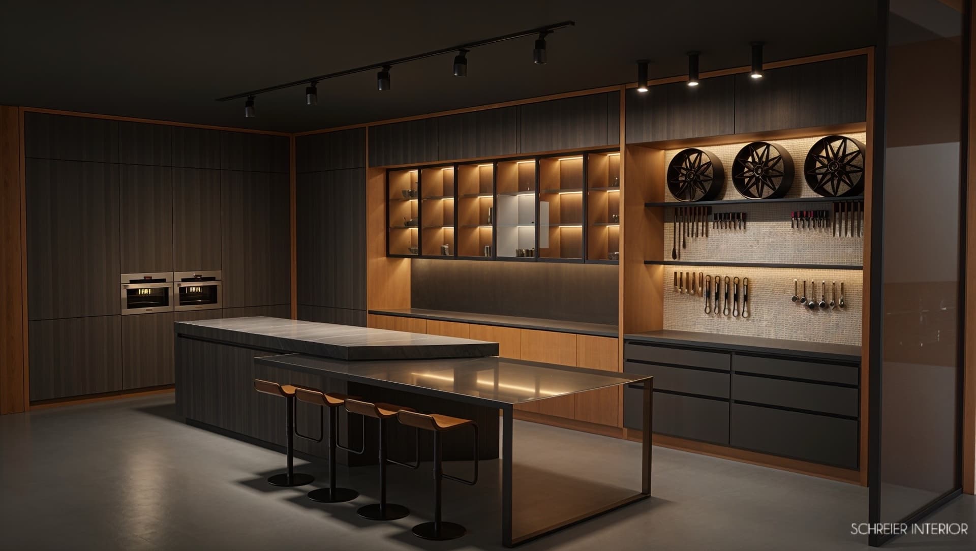 The Port — full kitchen with designer island